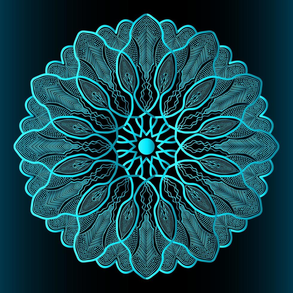arabesque abstract mandala design luxurious of islamic background with dot feather and floral line art vector