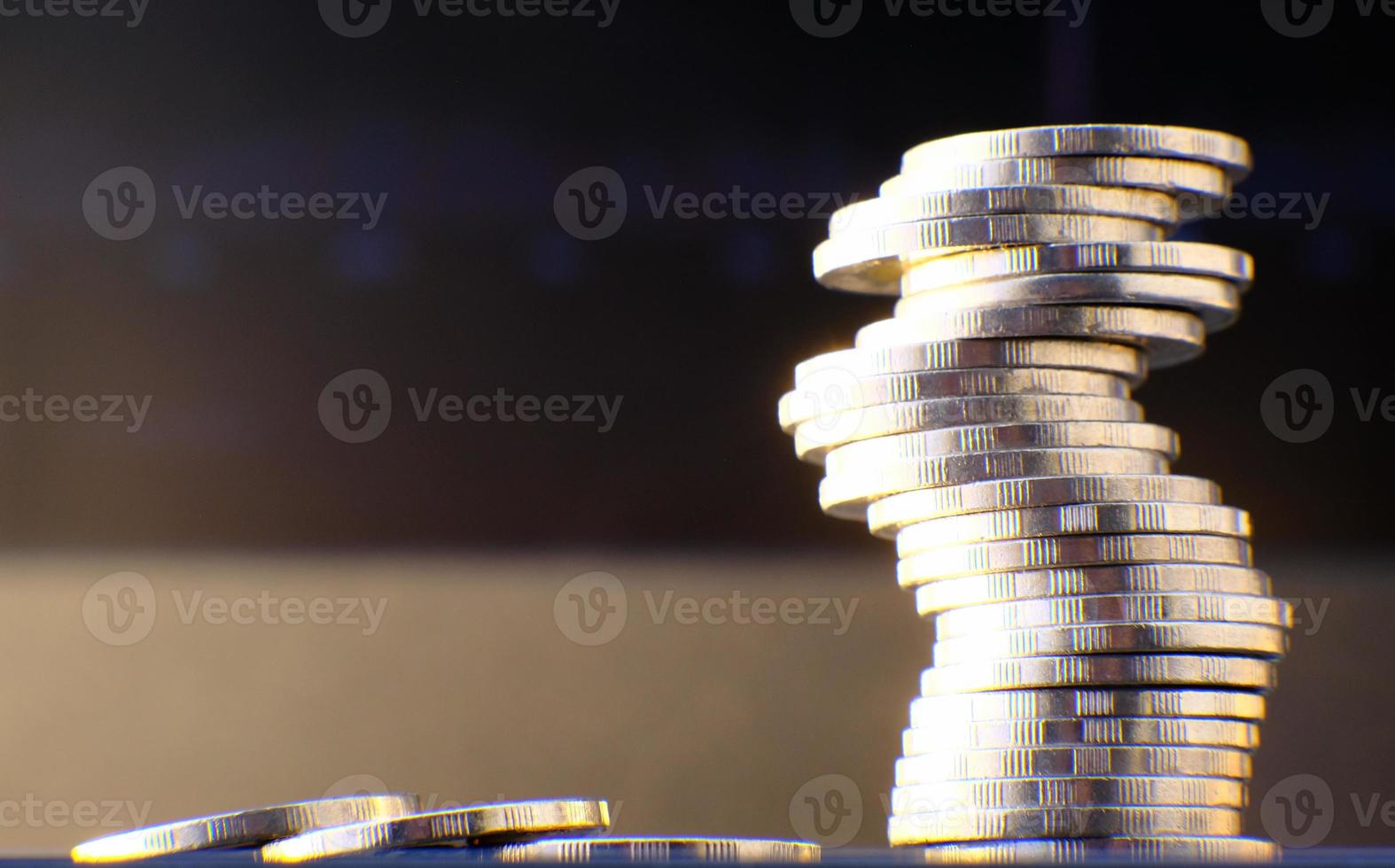 coins on table background and saving money and business growth concept,finance and investment concept photo