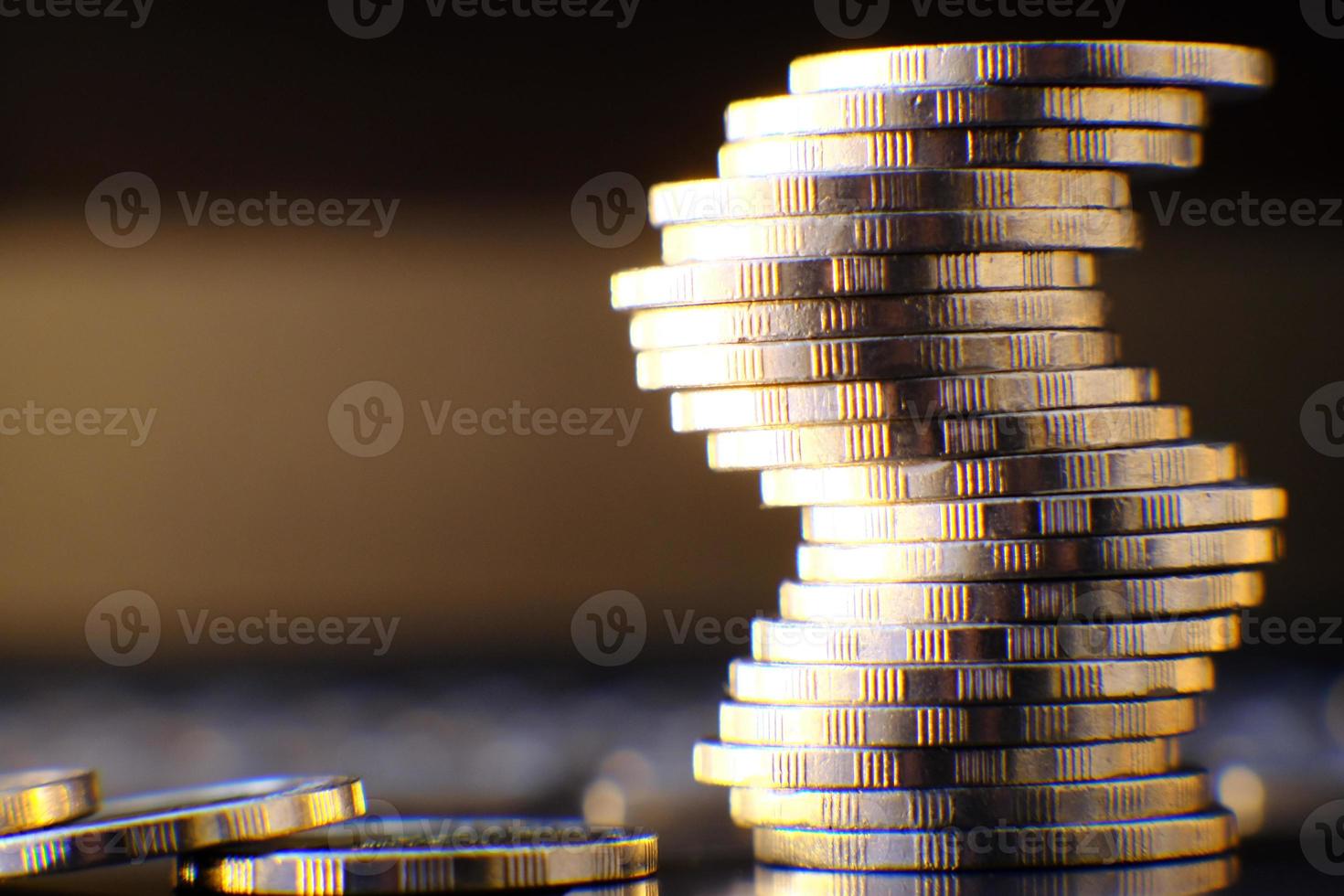 coins on table background and saving money and business growth concept,finance and investment concept photo