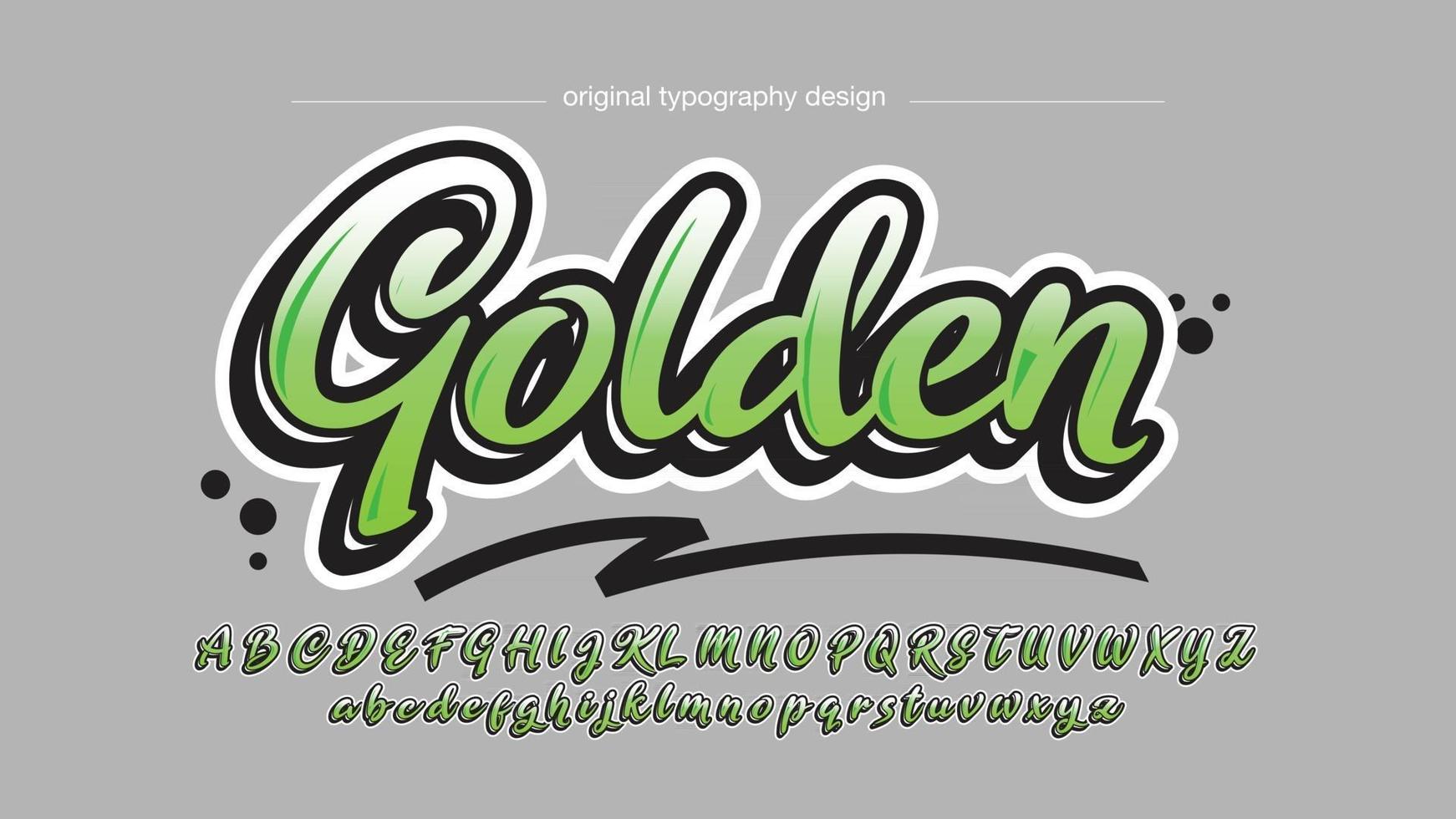 Green Modern Calligraphy Typography vector