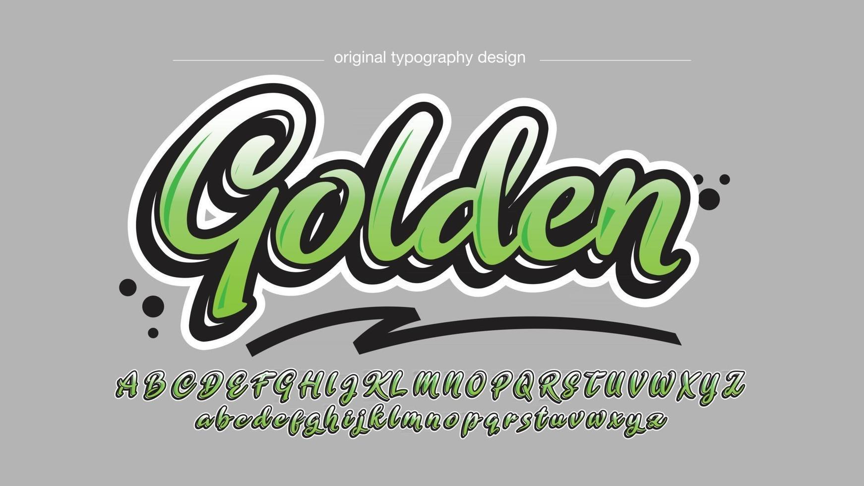 tipografía de caligrafía moderna verde vector