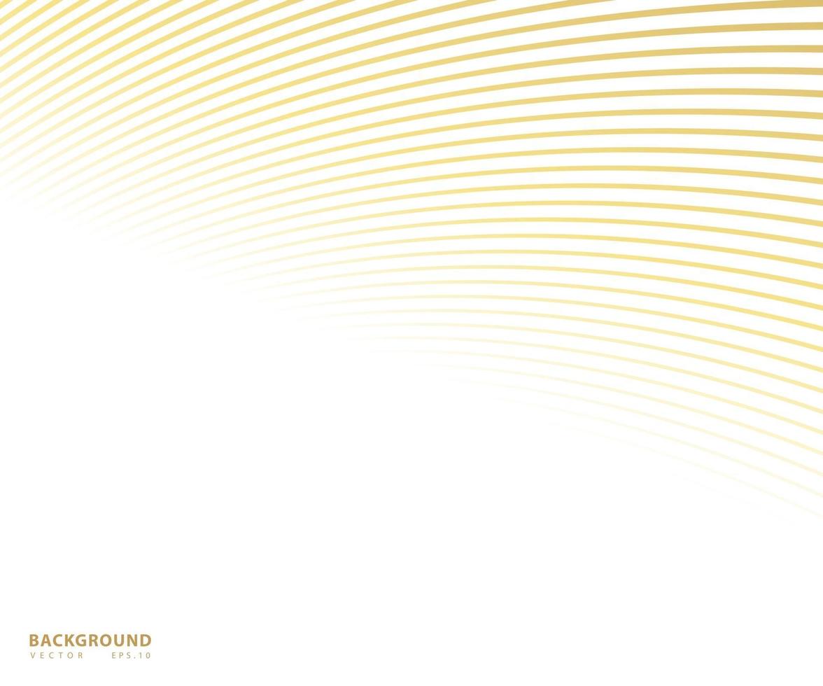 Abstract gold color warped Diagonal Striped Background. Vector curved twisted slanting, waved lines texture. Brand new style for your business design.