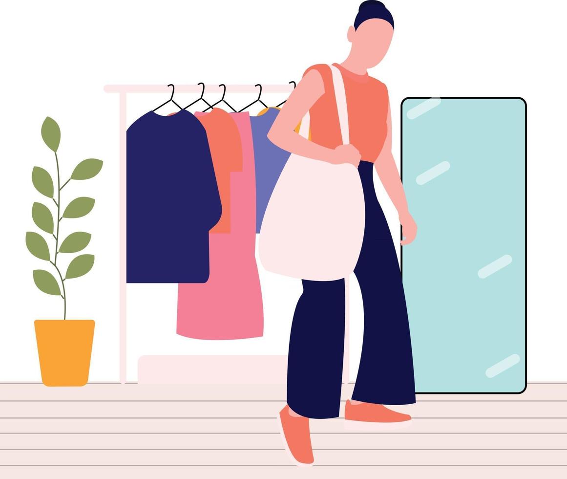 women style flat illustration model vector