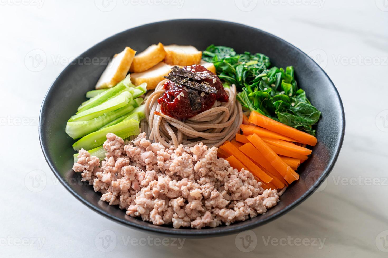 Korean spicy cold noodles 2880926 Stock Photo at Vecteezy