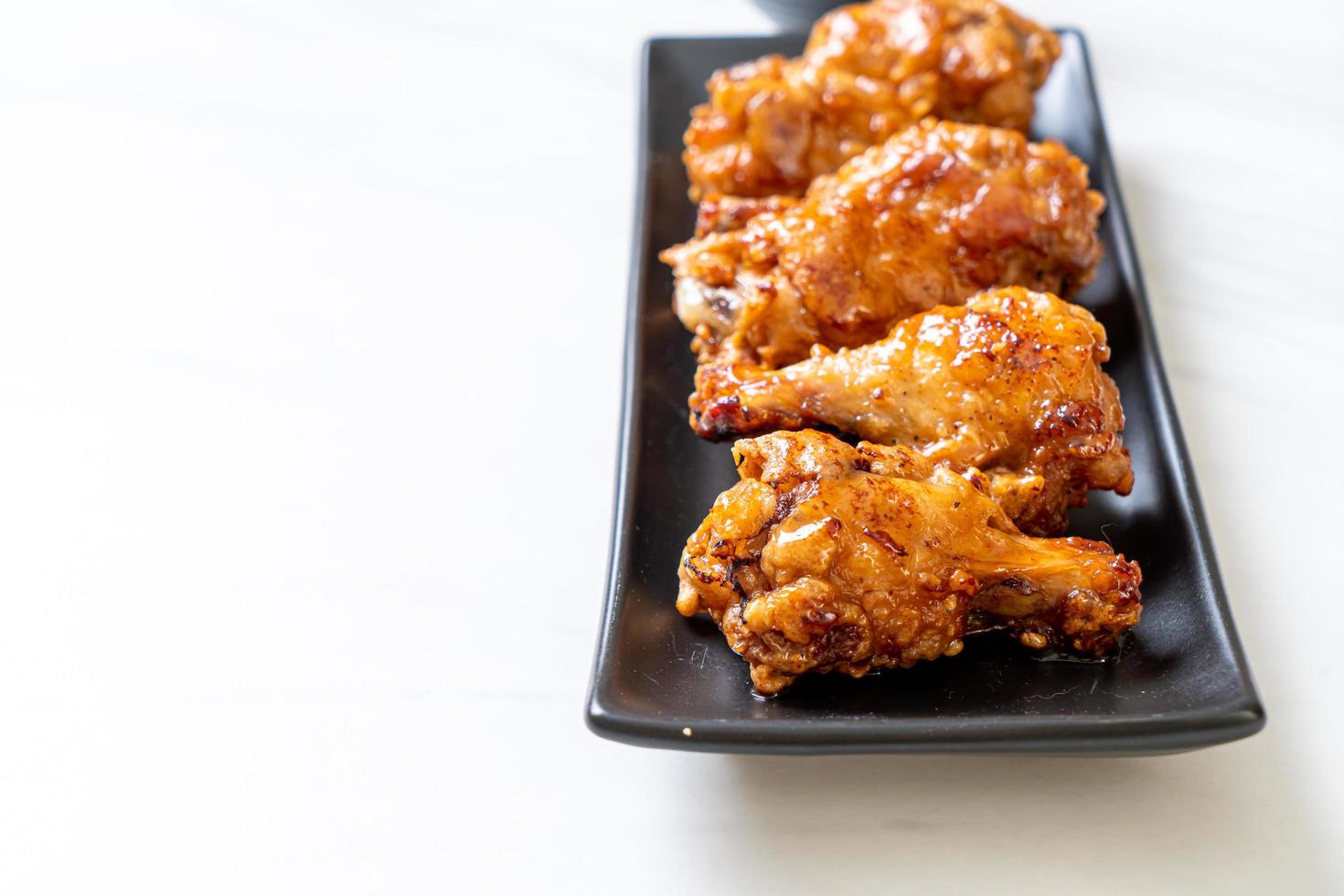 Fried chicken with sauce in Korean style photo