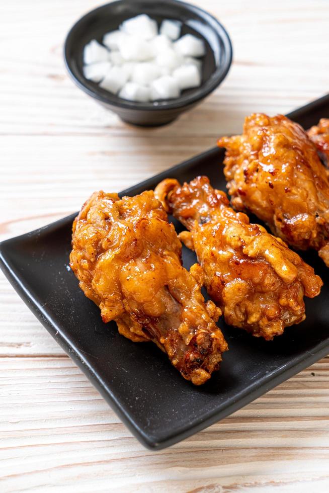 Fried chicken with sauce in Korean style photo