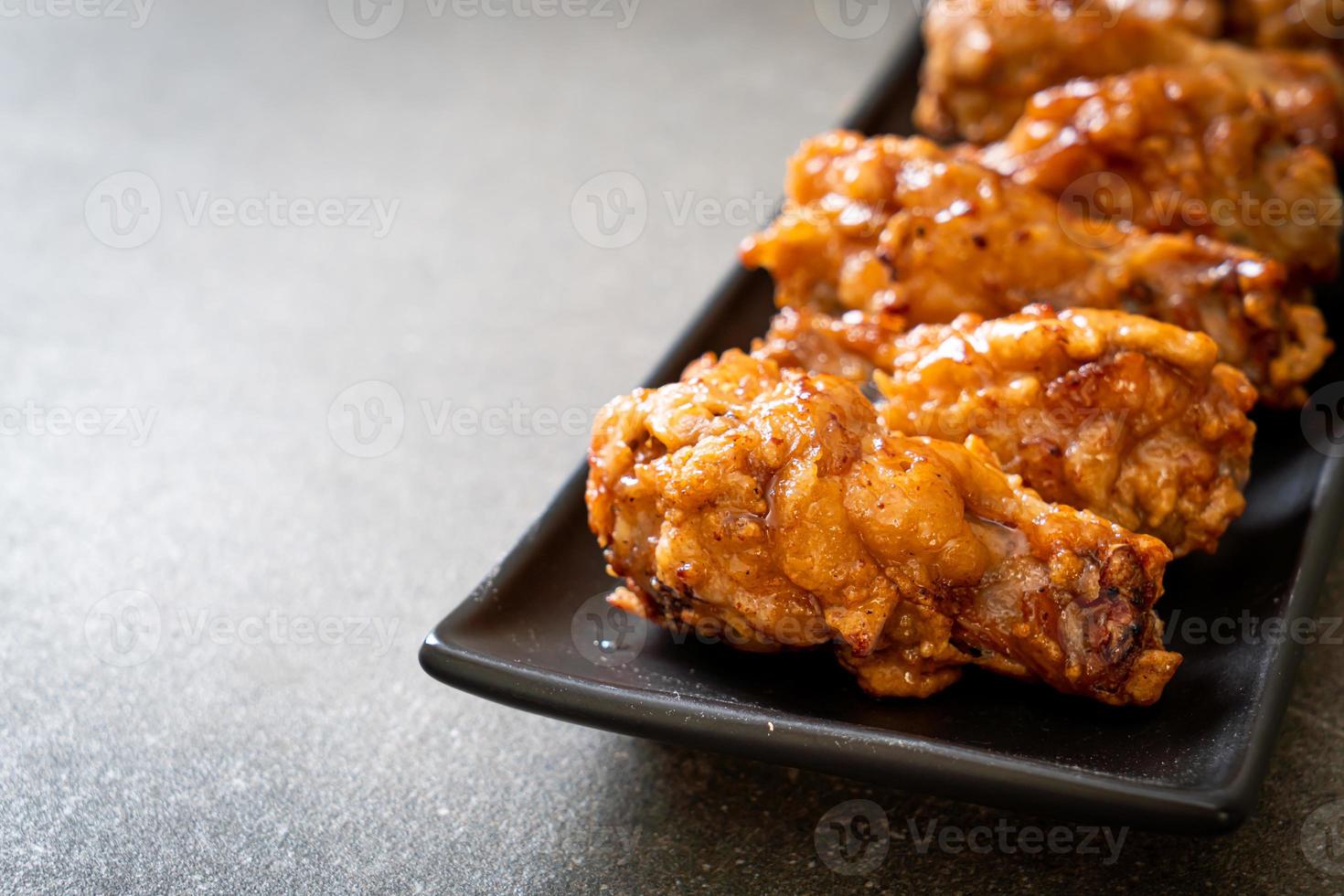 Fried chicken with sauce in Korean style photo