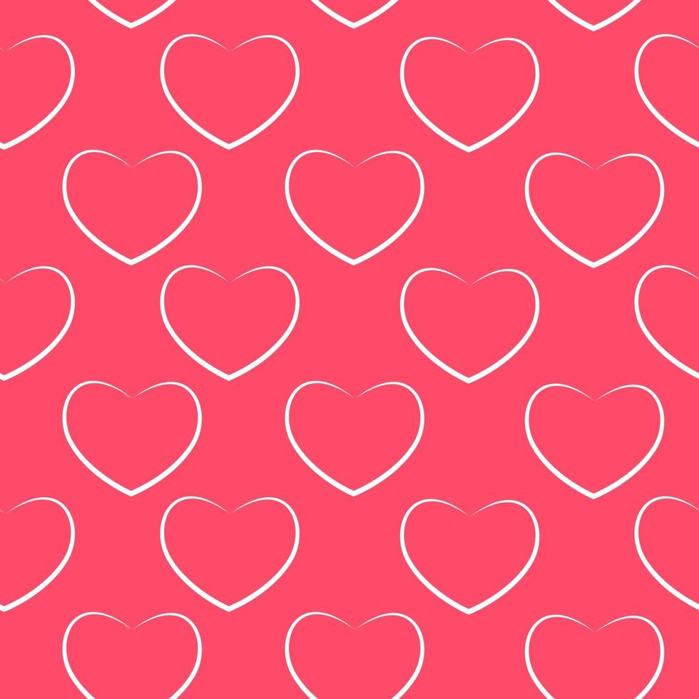 Heart Love Seamless Pattern Background Vector Illustration