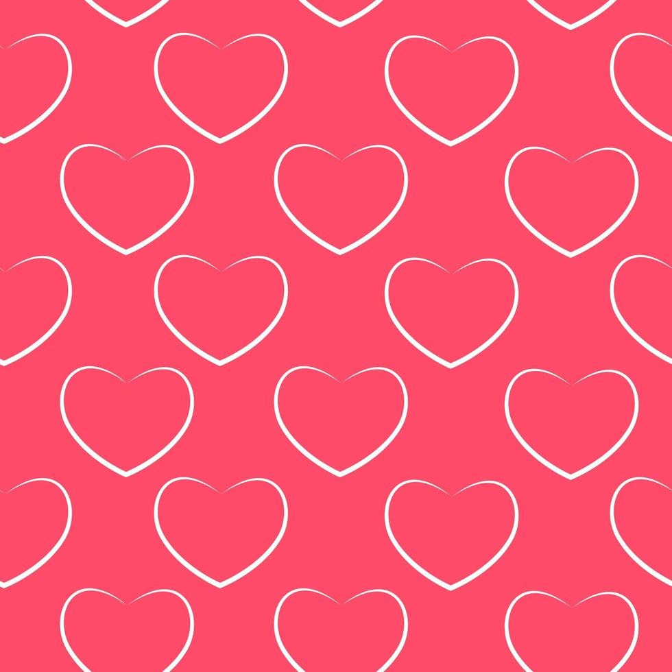 Heart Love Seamless Pattern Background Vector Illustration