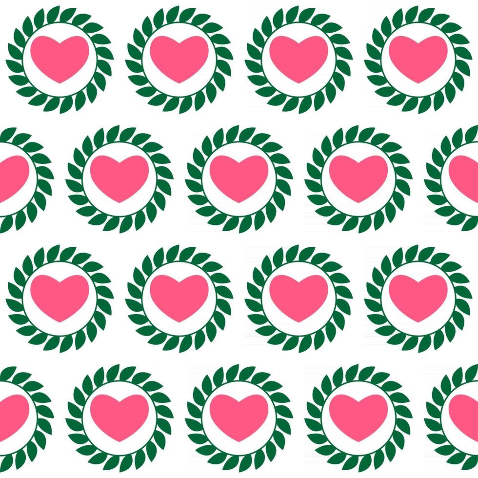 Heart Love Seamless Pattern Background Vector Illustration