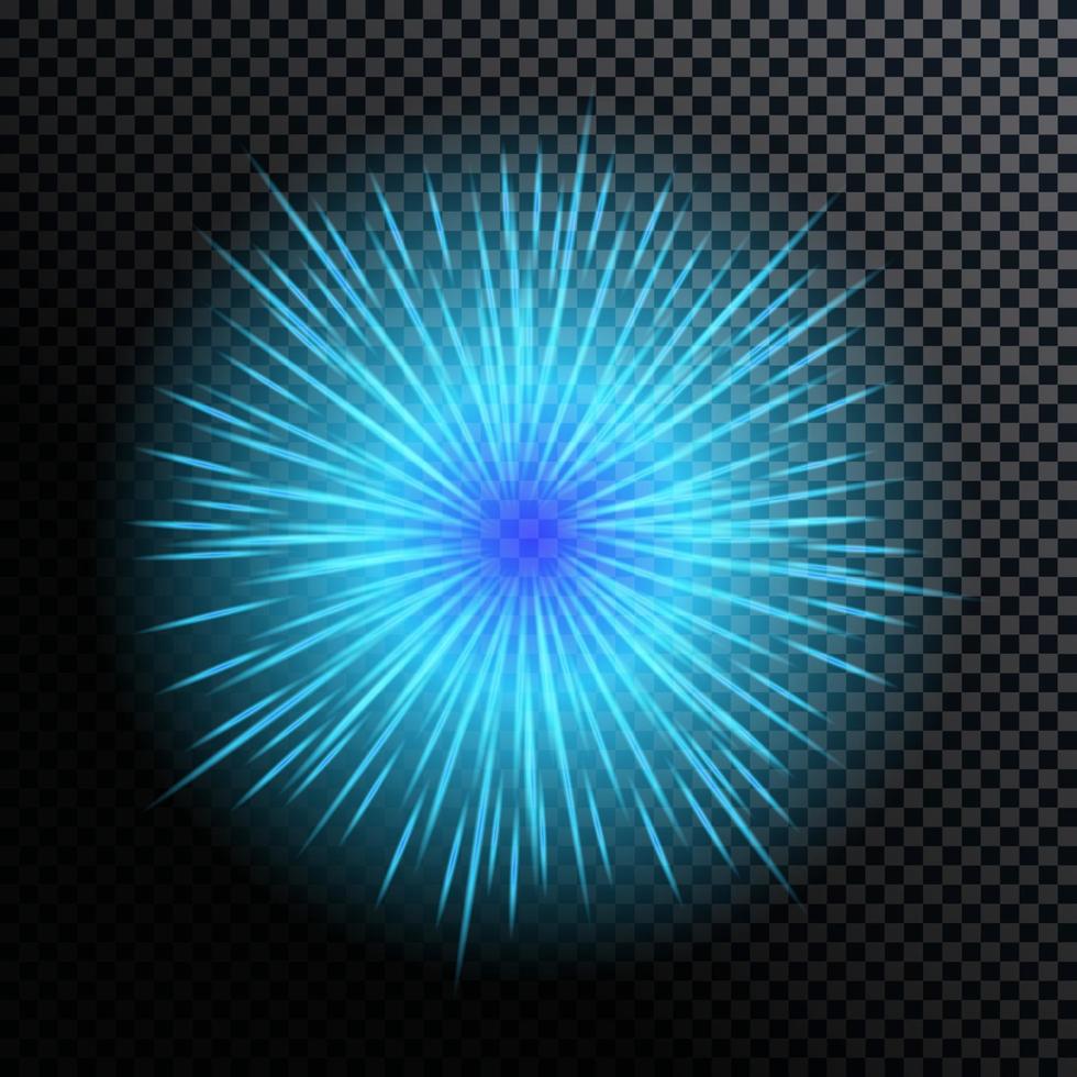 Vector Illustration of Fireworks, Salute on a Transparent Background