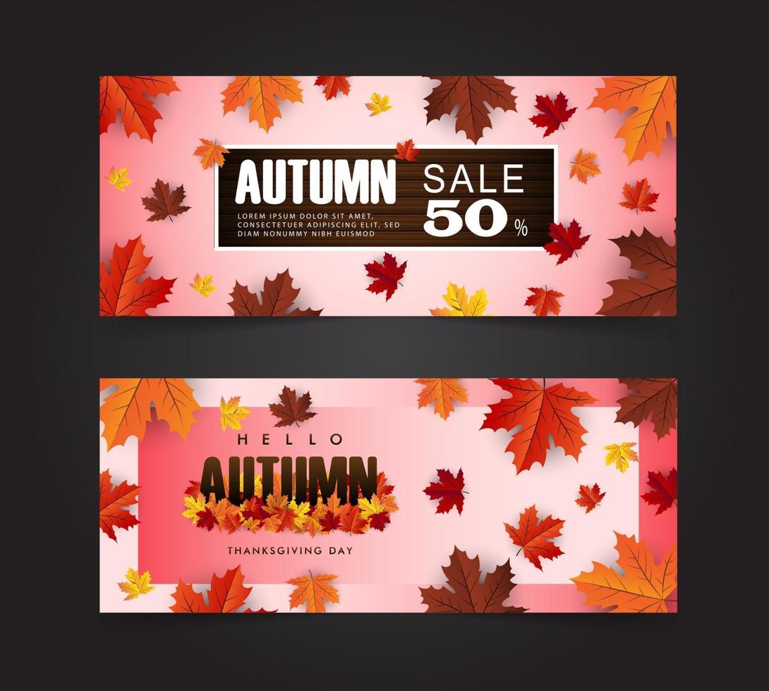 maple leaf, autumn vector background