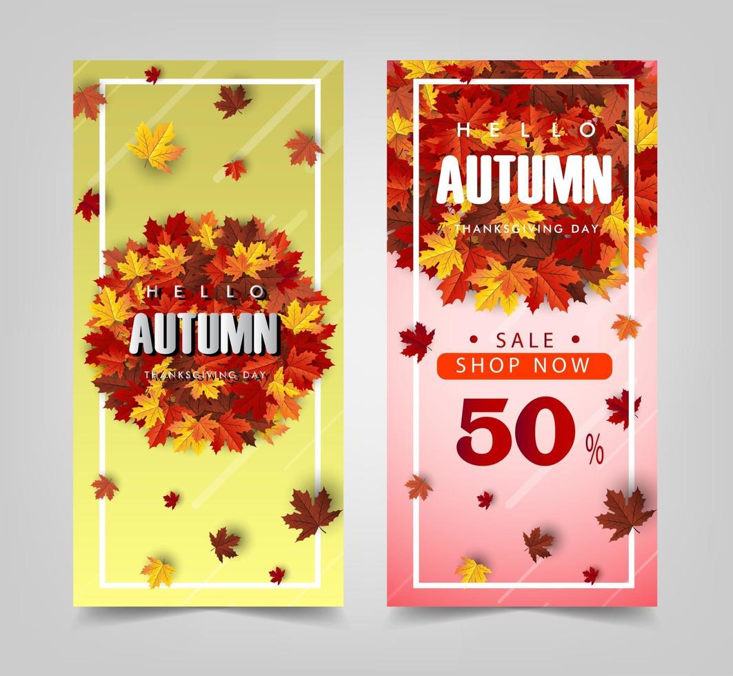 maple leaf, autumn vector background