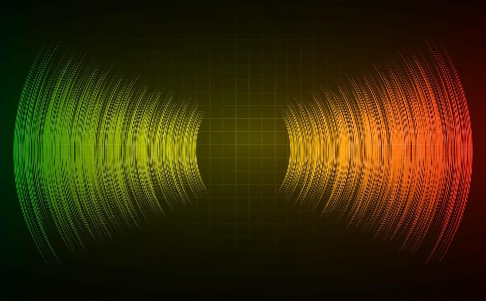 ondas de sonido oscilando luz oscura vector