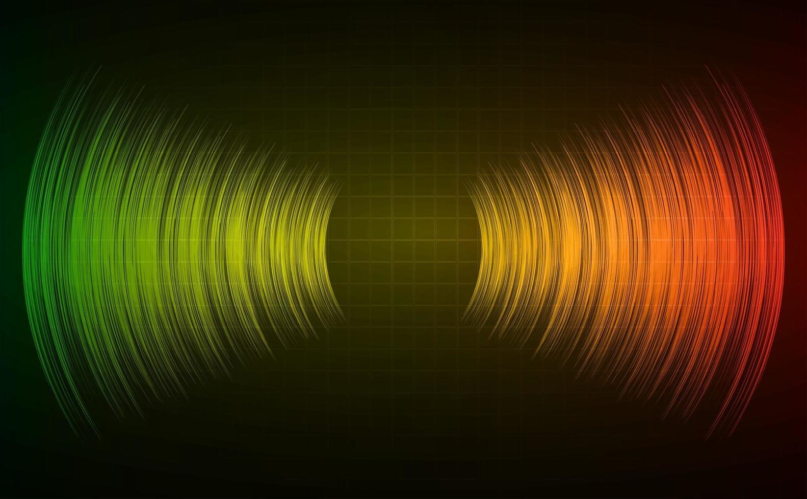 ondas de sonido oscilando luz oscura vector