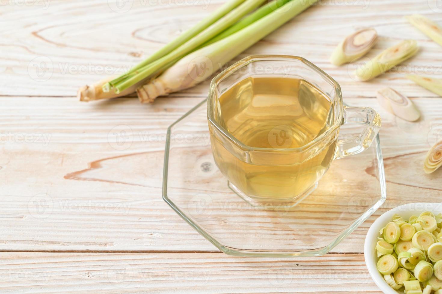 Hot lemon grass juice cup photo