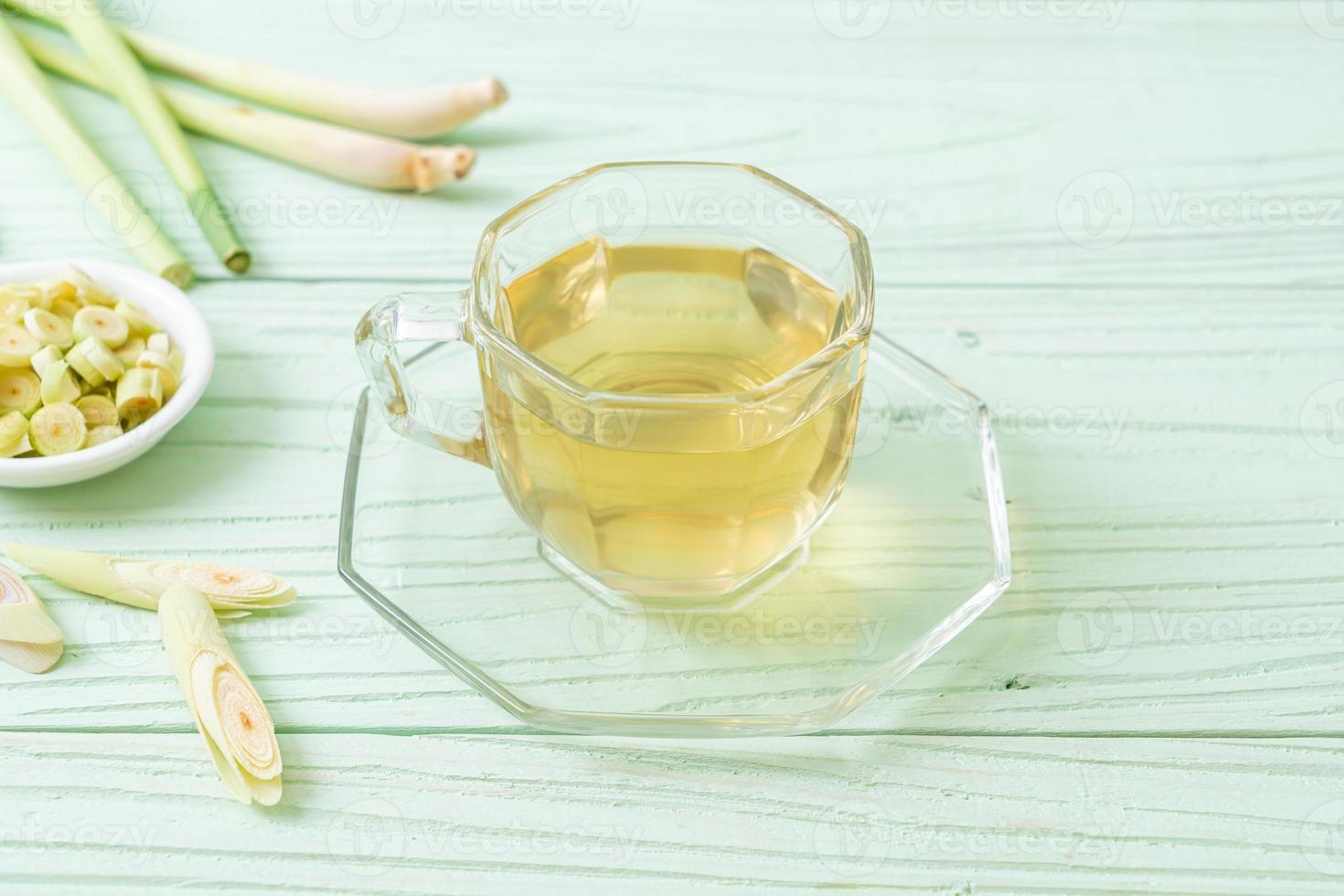 Hot lemon grass juice cup photo