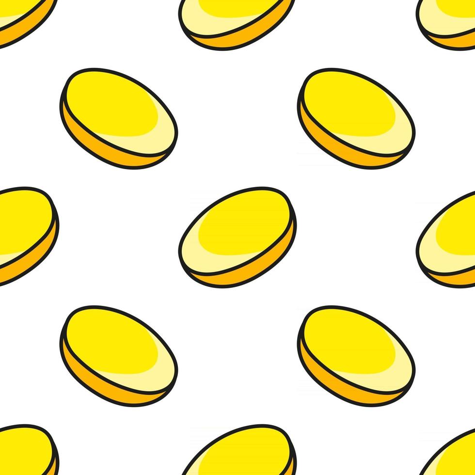 Colored seamless pattern. Cartoon style. Hand drawn. Vector illustration isolated on white background. For walpaper, poster, banner.