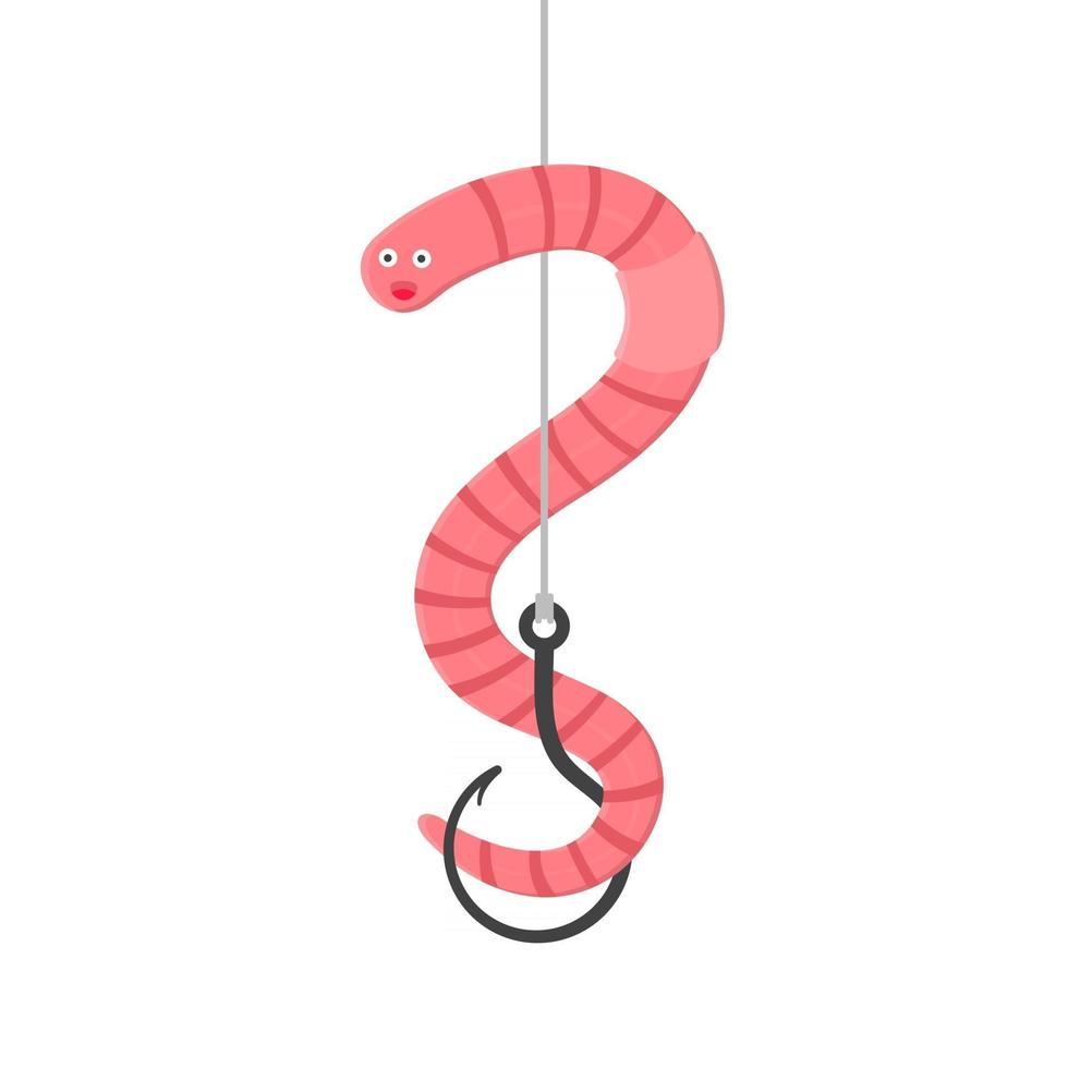 Earthworm cartoon character icon sigh. vector