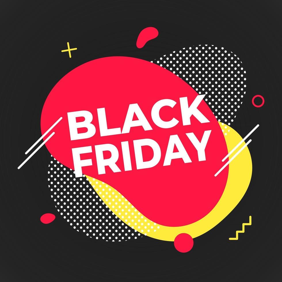 Black friday poster or banner design template vector illustration.