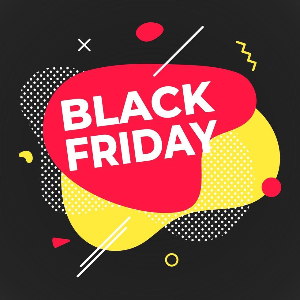 Black friday poster or banner design template vector illustration.