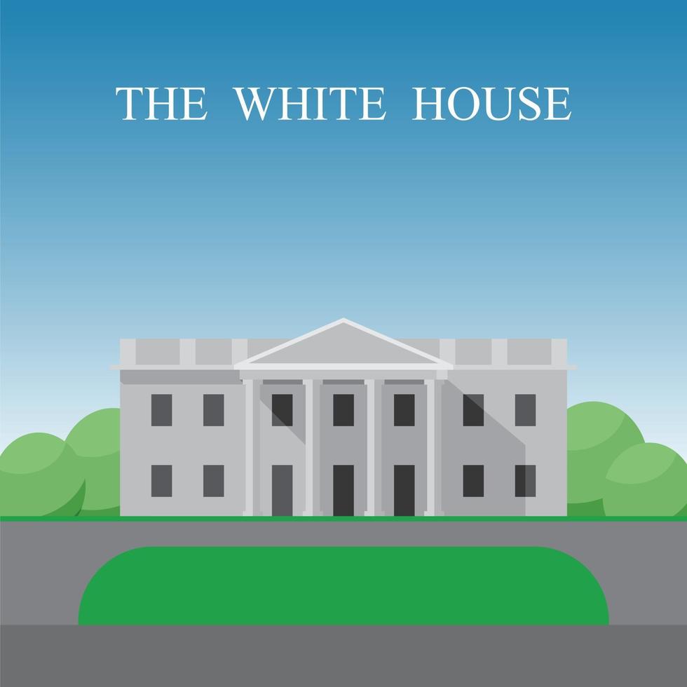 The White House in Washington DC, Distric of Columbia, USA. vector