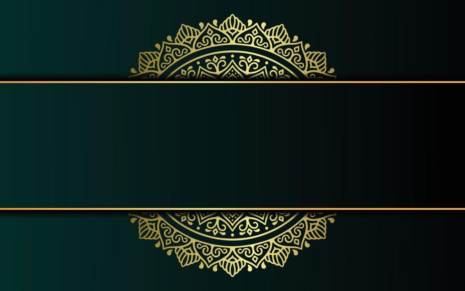 Luxury mandala background with golden arabesque Free Vector