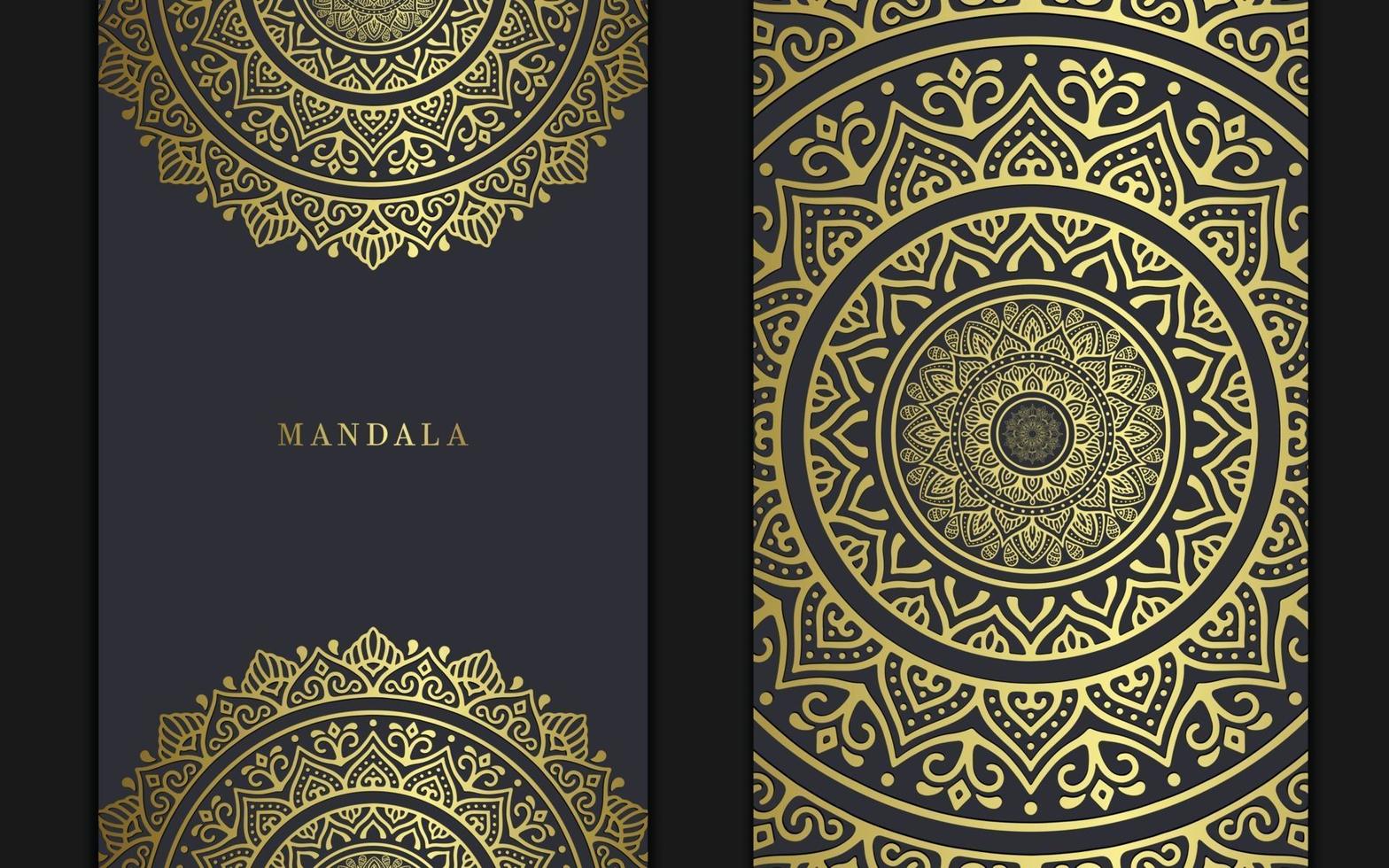 Luxury mandala background with golden arabesque Free Vector