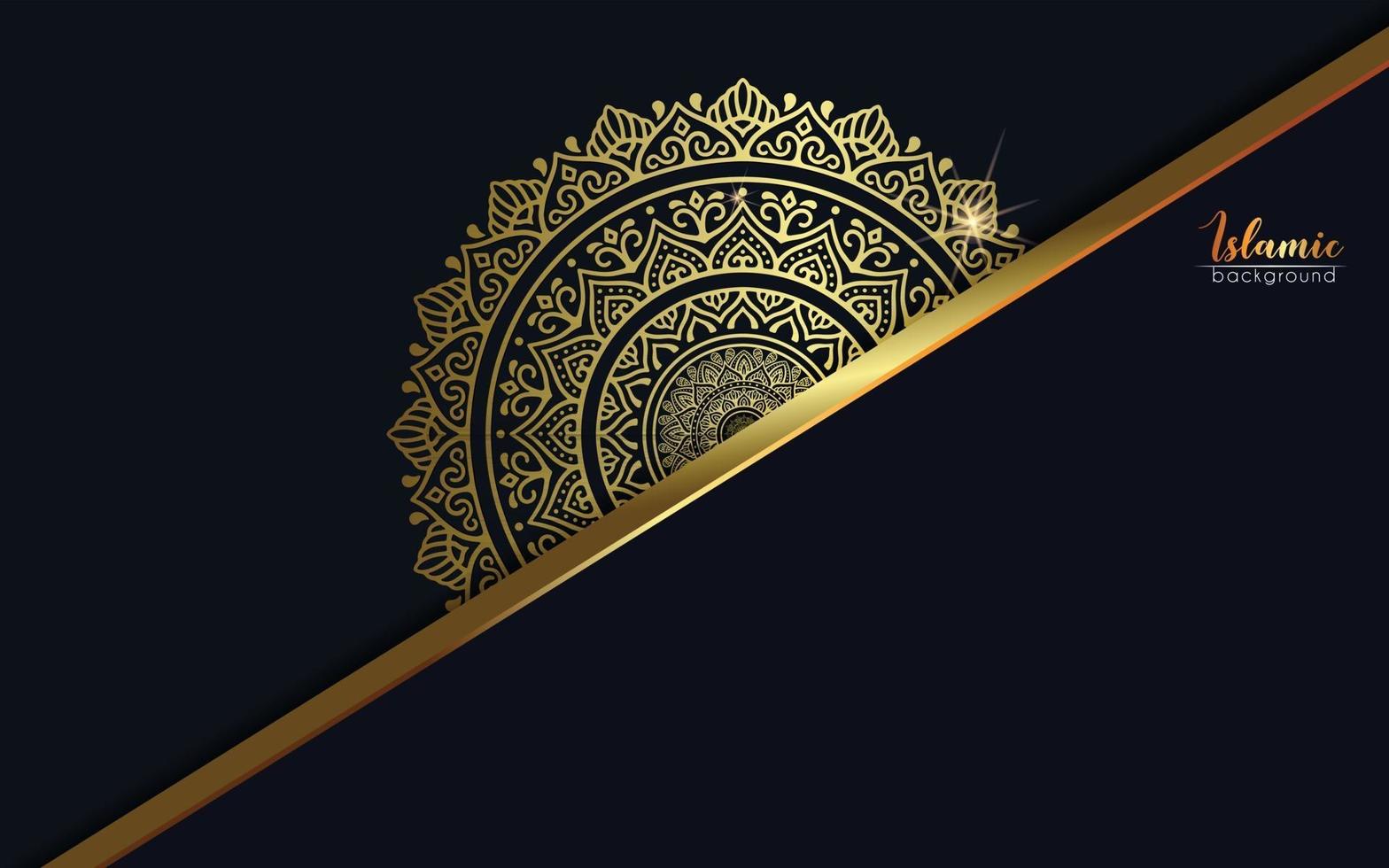 Luxury mandala background with golden arabesque Free Vector