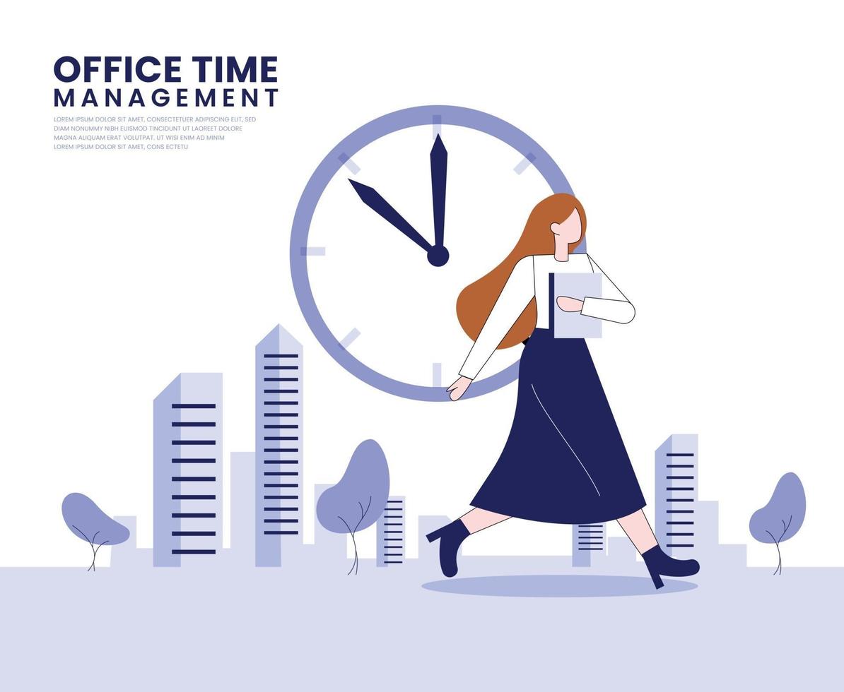 Time management illustration concept vector
