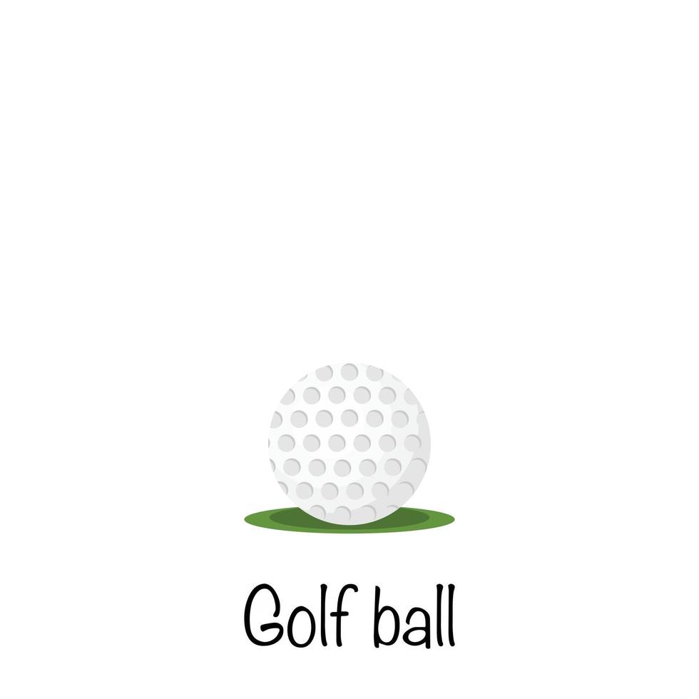 white golf ball vector