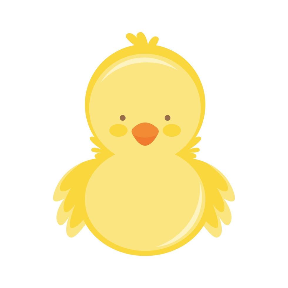 cute cartoon yellow chick vector
