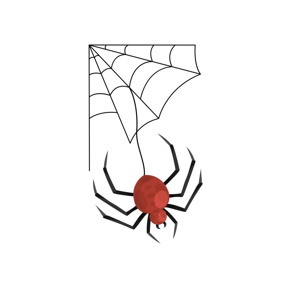 Halloween spider cobweb vector