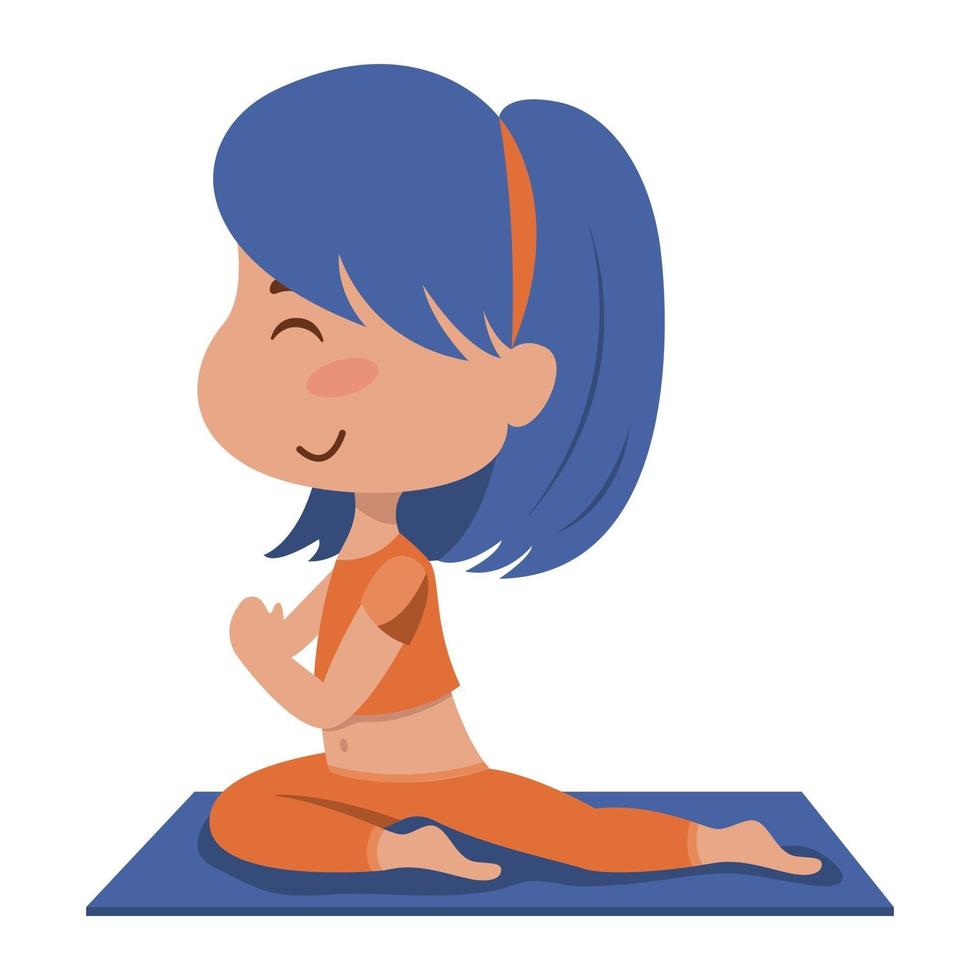 girl doing yoga vector