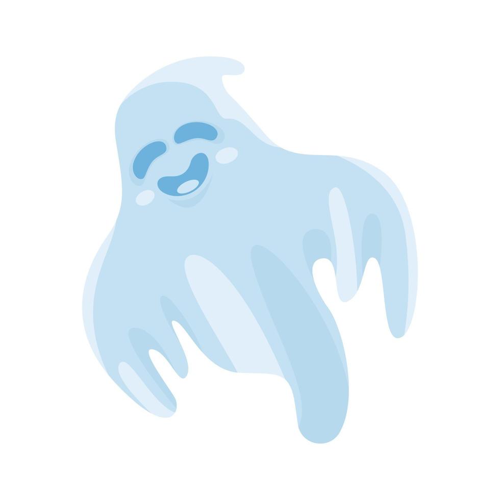 Cartoon funny spooky ghost vector