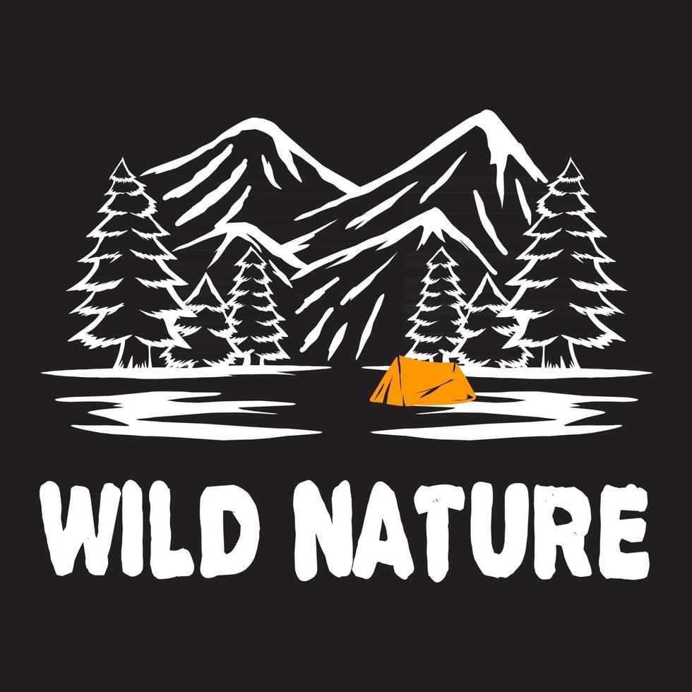 Wild nature vector illustration