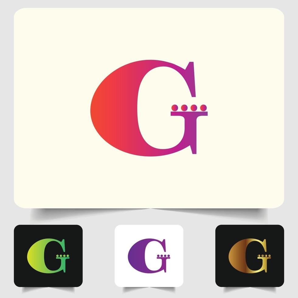 G letter logo modern abstract gradient design vector
