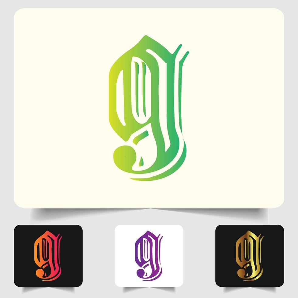 G letter logo modern abstract gradient design vector
