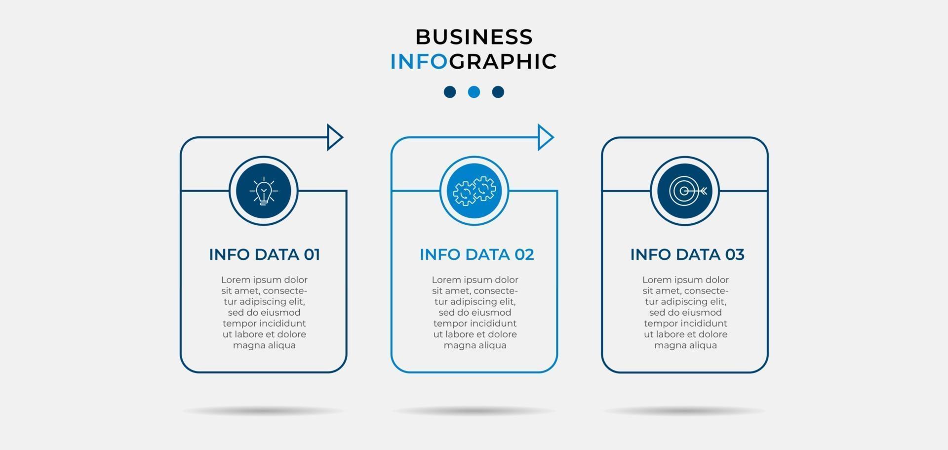 Minimal Business Infographics template. Timeline with 6 steps, options and marketing icons .Vector linear infographic with two circle conected elements. Can be use for presentation. Eps10 vector