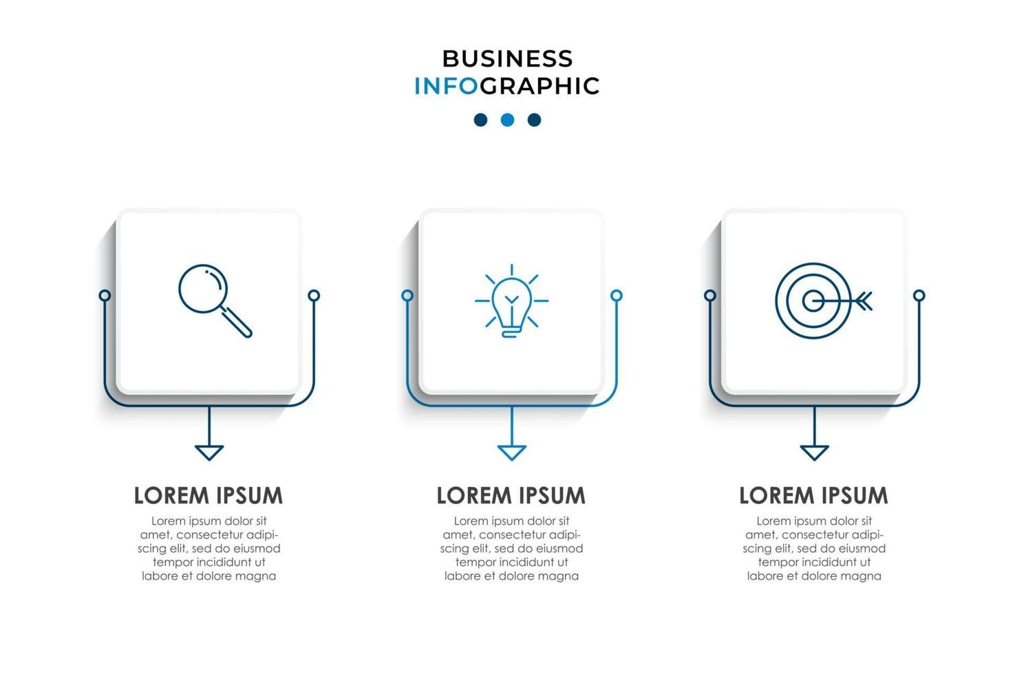 Minimal Business Infographics template. Timeline with 6 steps, options and marketing icons .Vector linear infographic with two circle conected elements. Can be use for presentation. Eps10 vector
