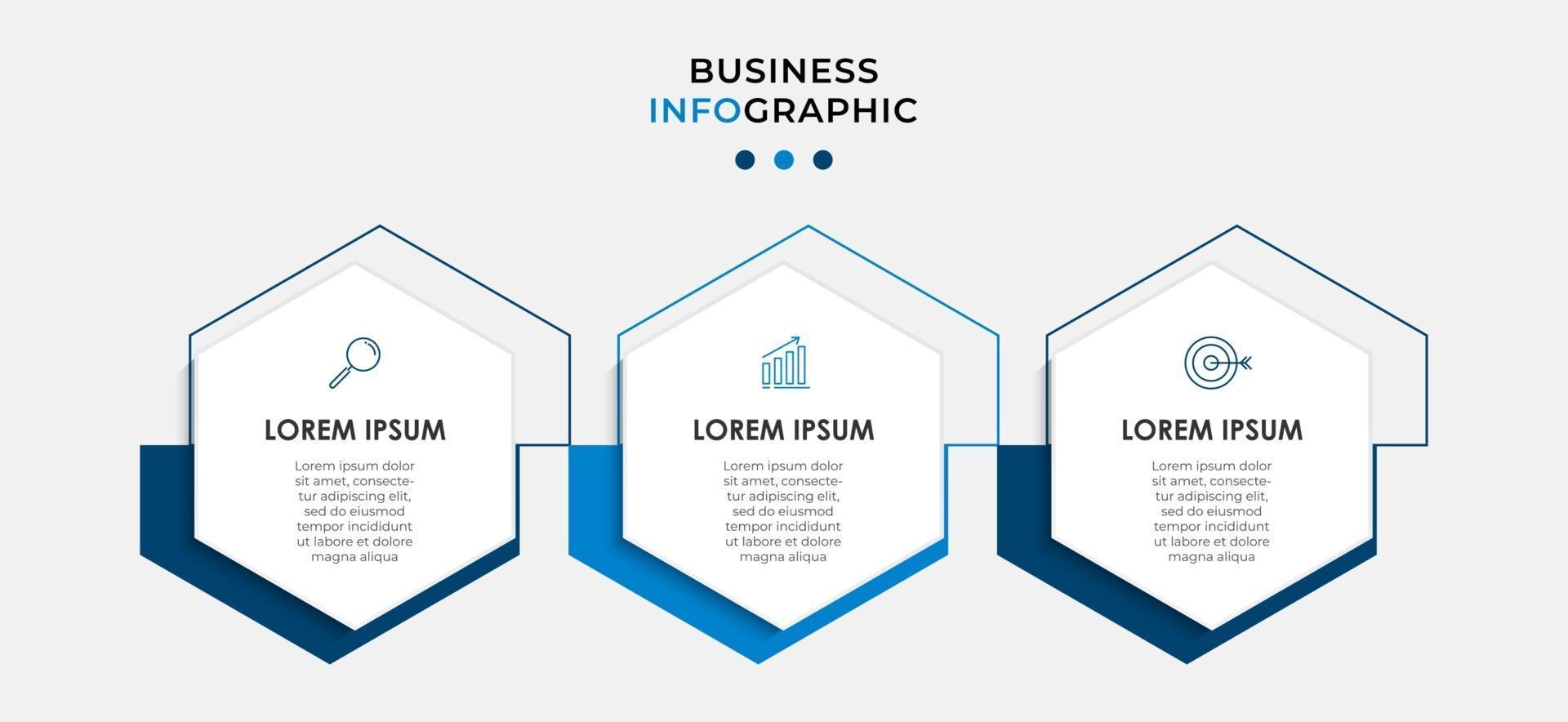 Minimal Business Infographics template. Timeline with 6 steps, options and marketing icons .Vector linear infographic with two circle conected elements. Can be use for presentation. Eps10 vector
