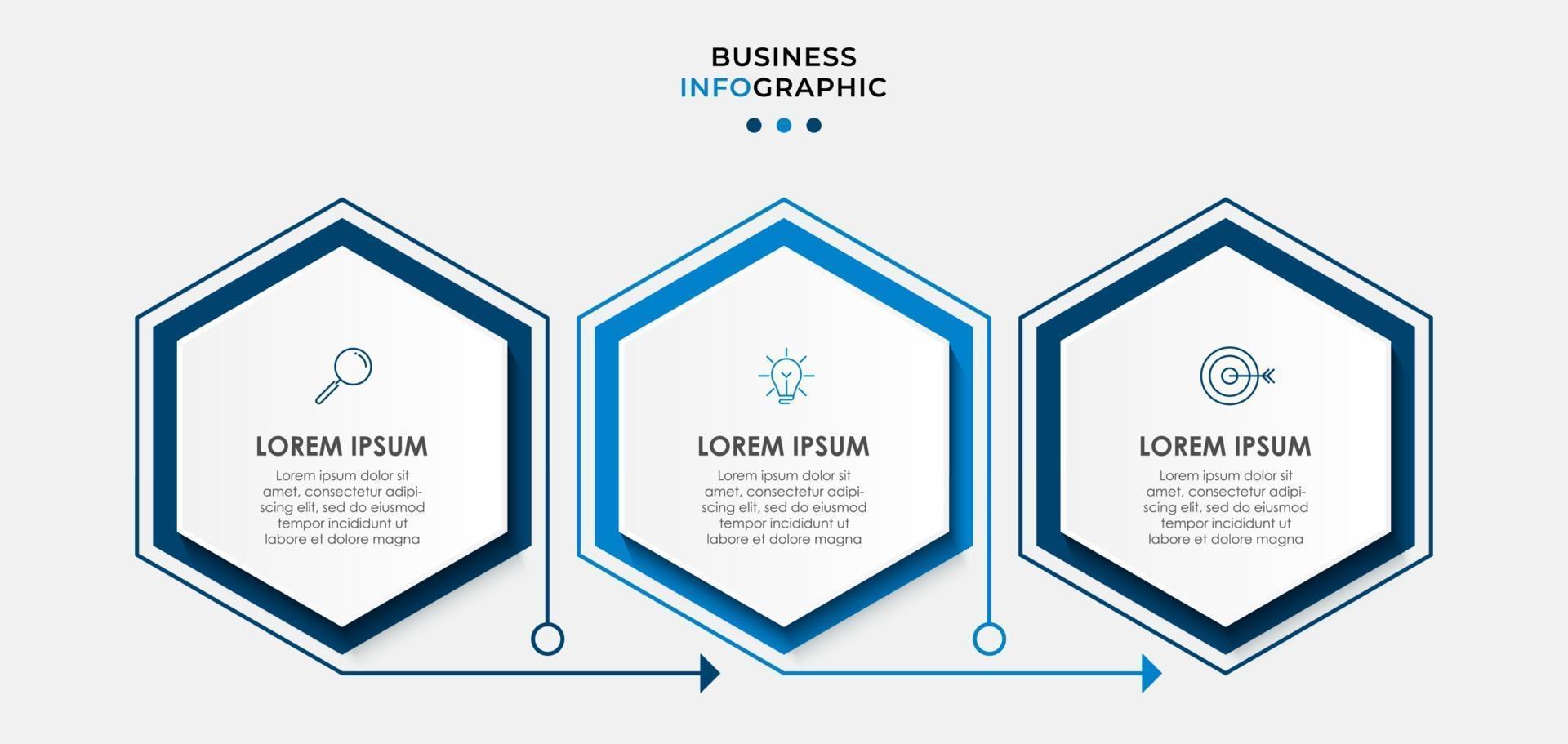 Minimal Business Infographics template. Timeline with 6 steps, options and marketing icons .Vector linear infographic with two circle conected elements. Can be use for presentation. Eps10 vector