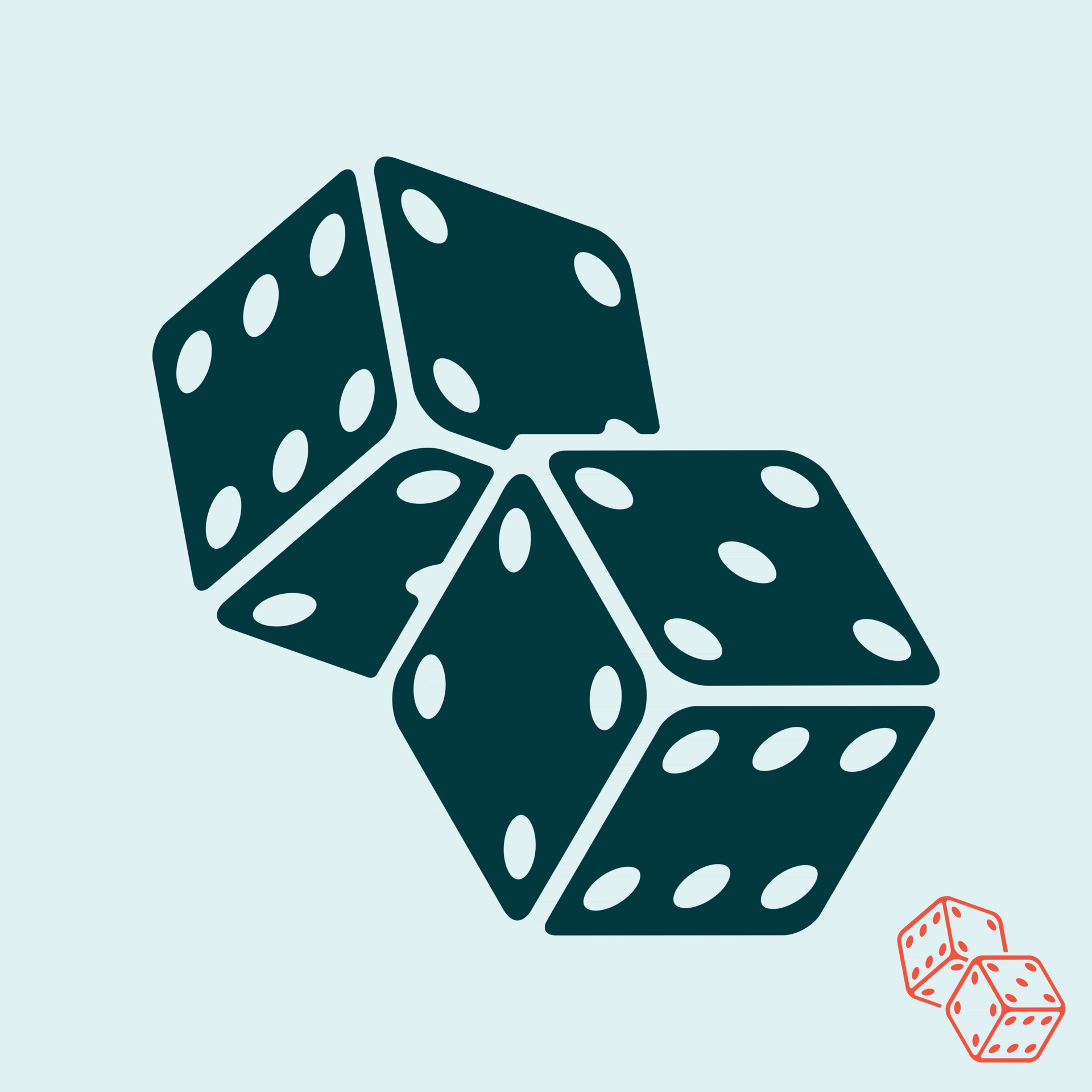 Casino dice icon. Two game dices symbol. Vector illustration. 2882272