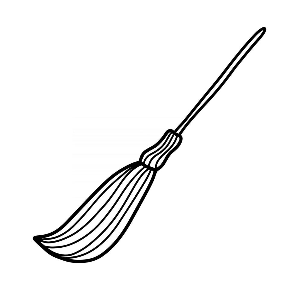 witch broom. vector