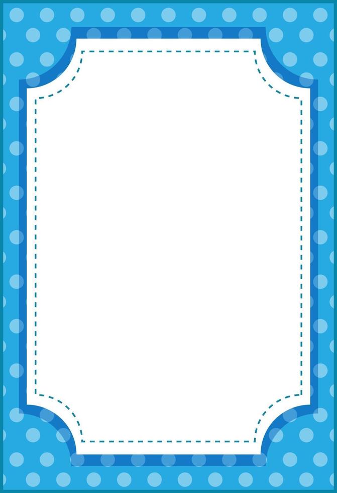 Empty vertical octagon frame cartoon style banner template vector