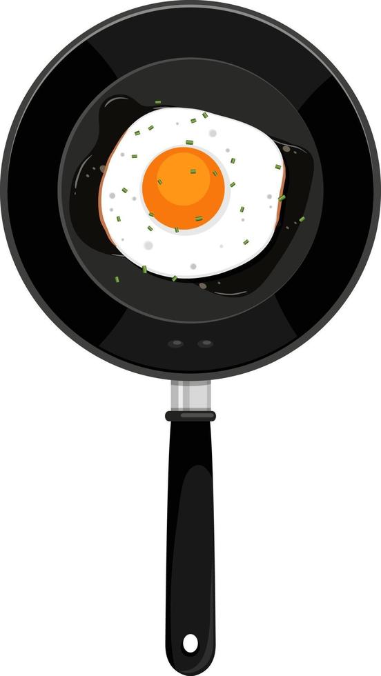 Breakfast in the pan isolated vector