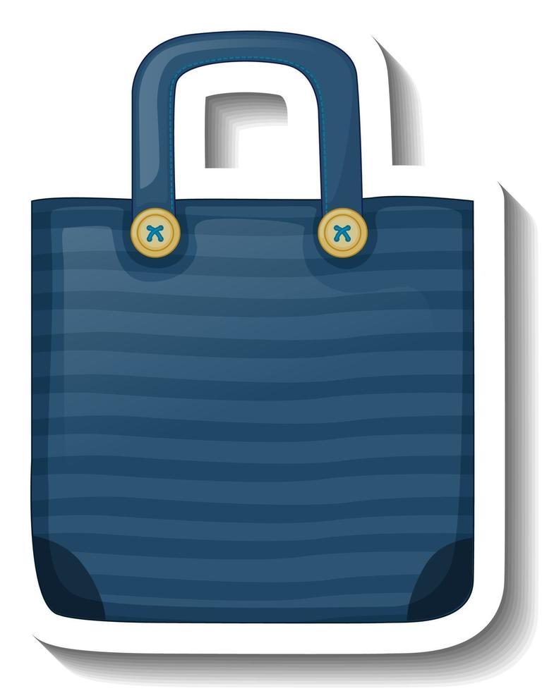 A sticker template with a unisex handbag isolated vector