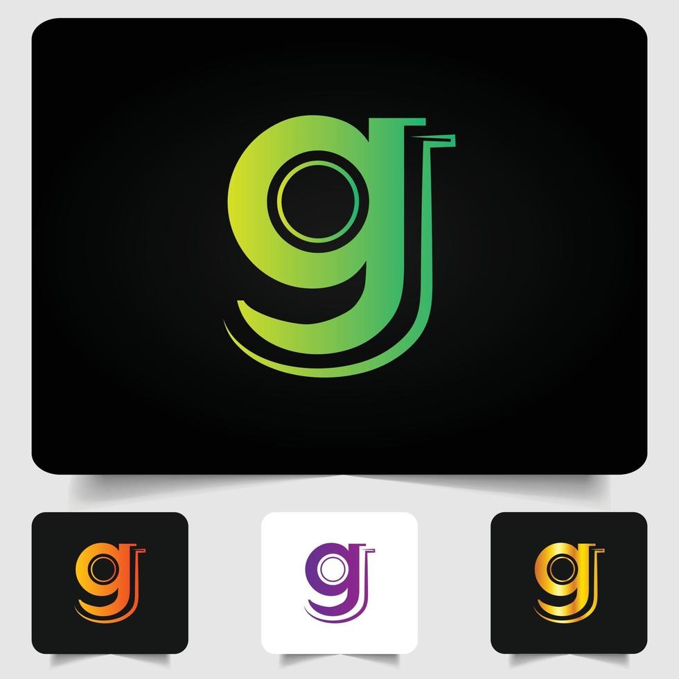 G letter logo modern abstract gradient design vector