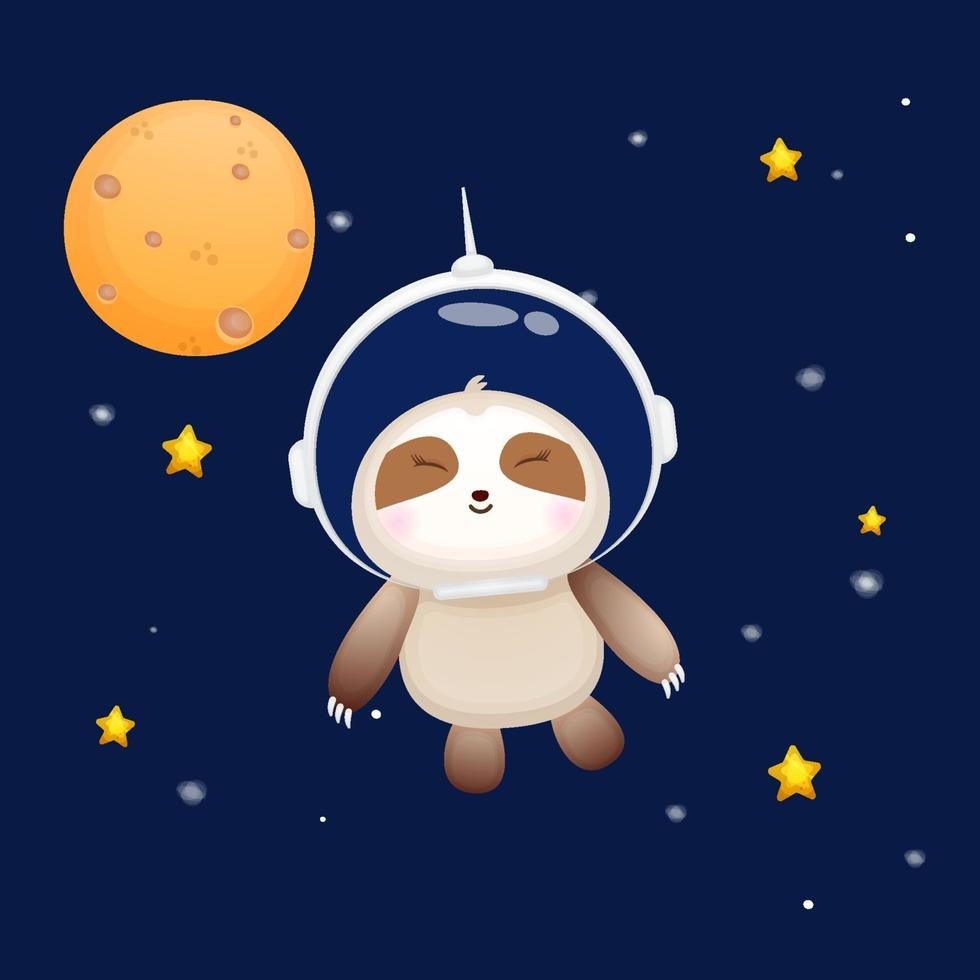 sloth wearing a space suit