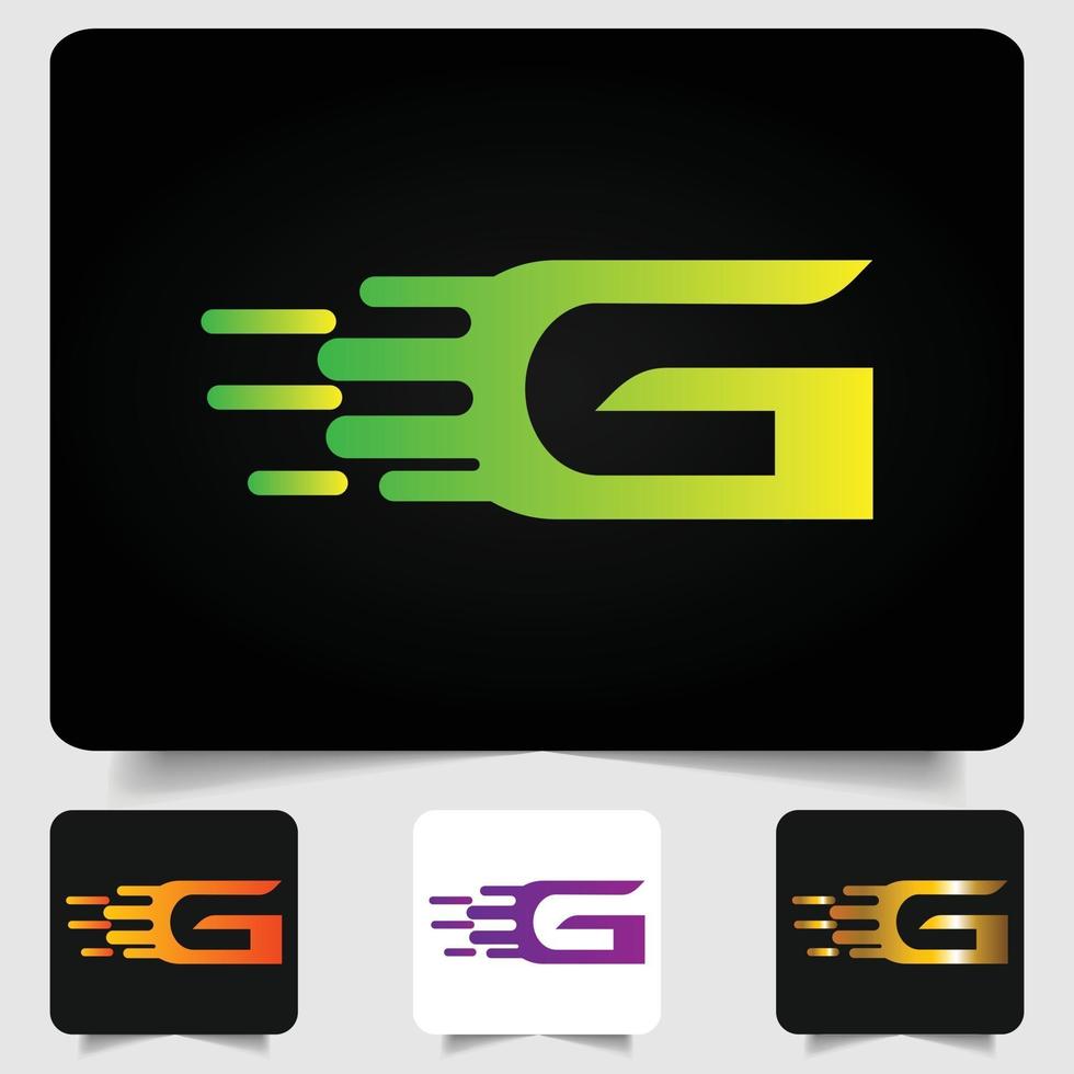 G letter logo modern abstract gradient design vector
